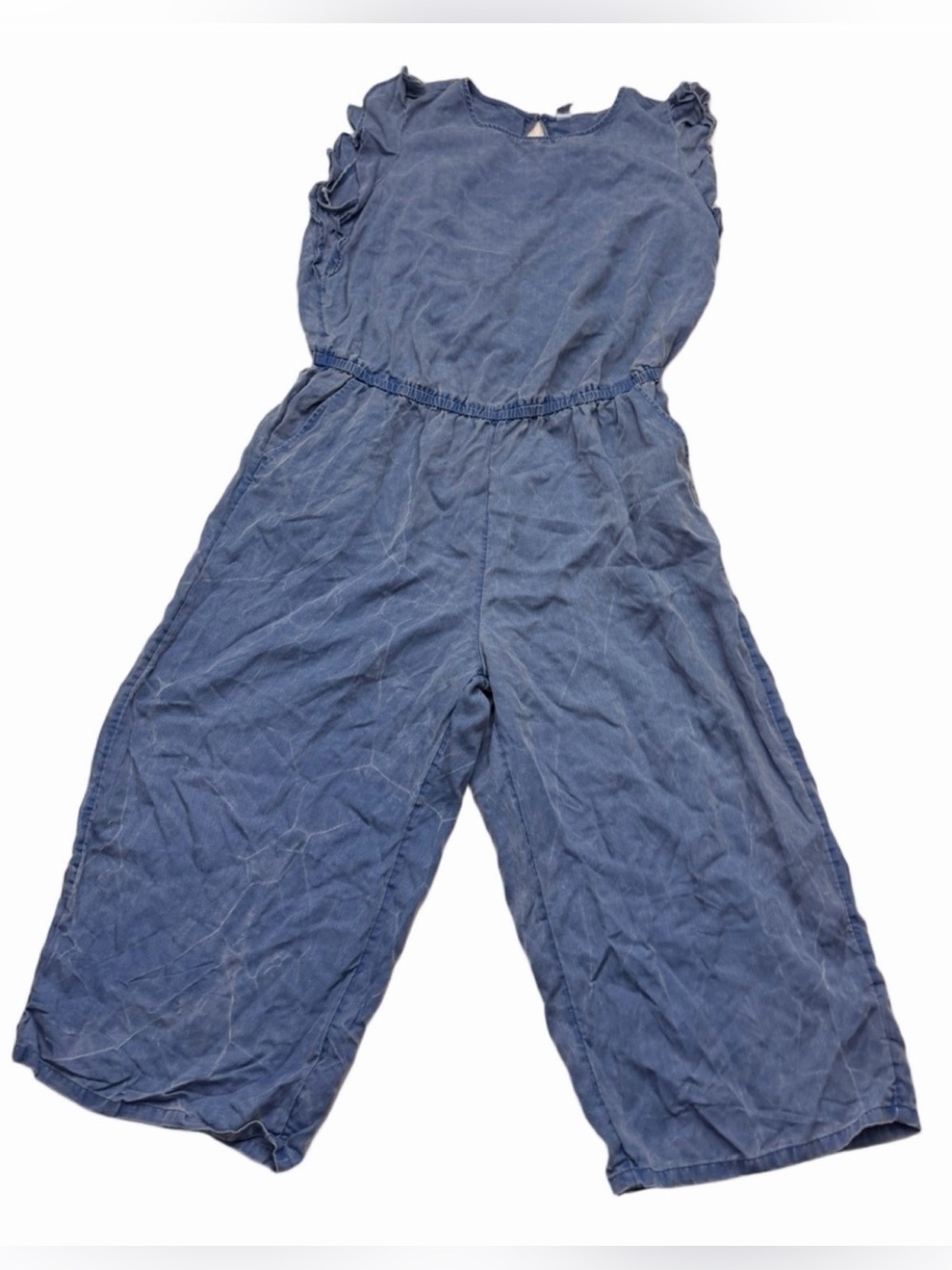 OLD Navy 1X Plus Vintage-Look Wide Leg Denim Romper, EUC